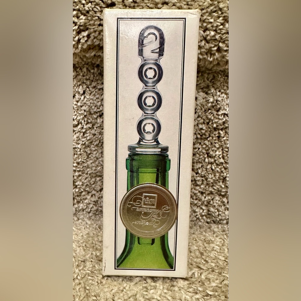 Mikasa Millennium 2000 Austrian Crystal Bottle Stopper NIB Experience Millennium